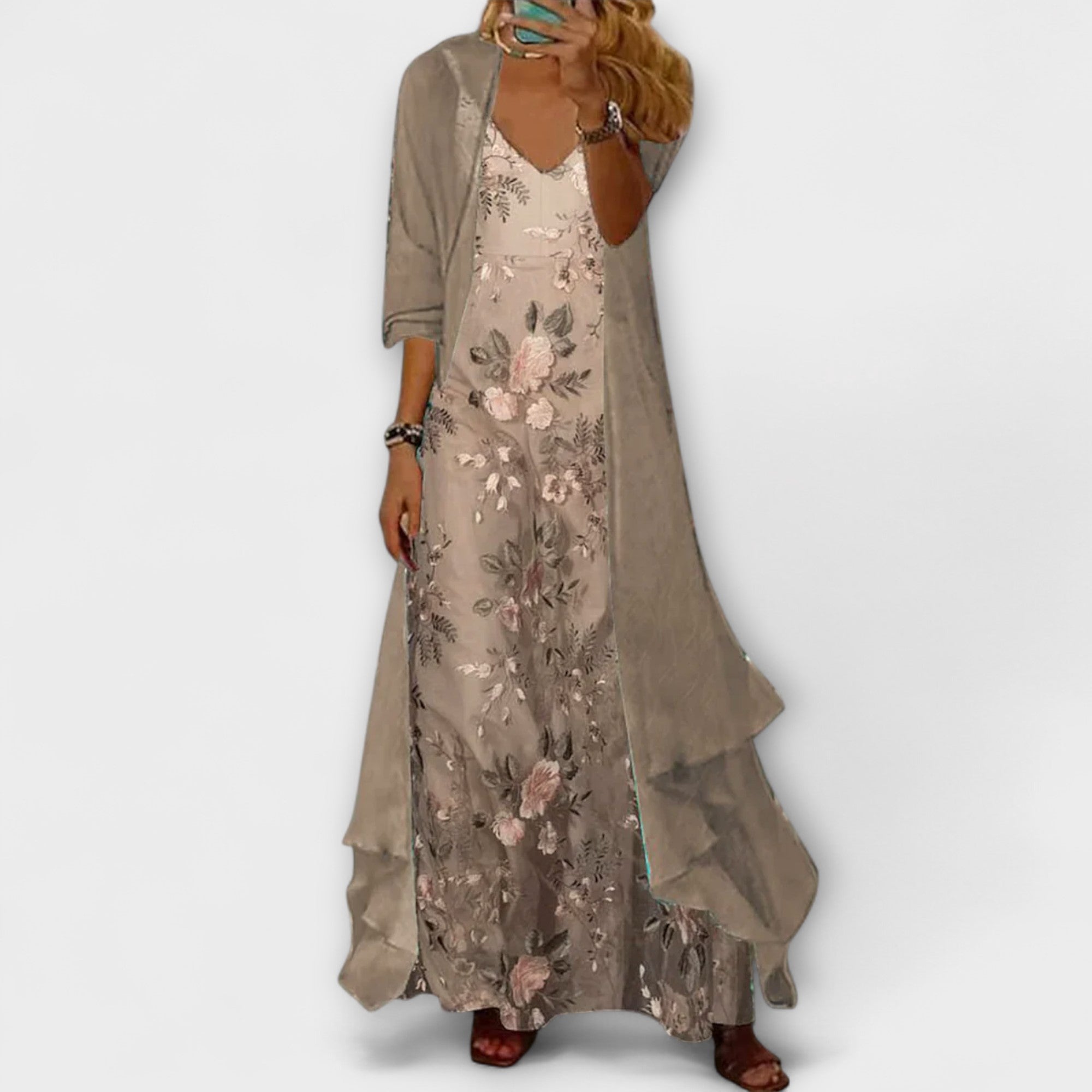 Elegantes Maxikleid Zweiteiler Set für Frauen – Boho Stil für den Sommer