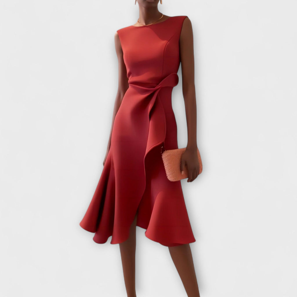 Elegantes Midikleid für Frauen – Asymmetrisches Design für besondere Anlässe