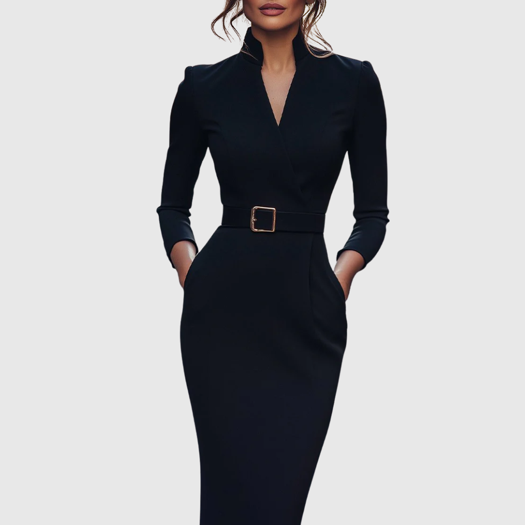 Elegantes Midikleid mit Wickelausschnitt für Damen - Vielseitig und Stilvoll