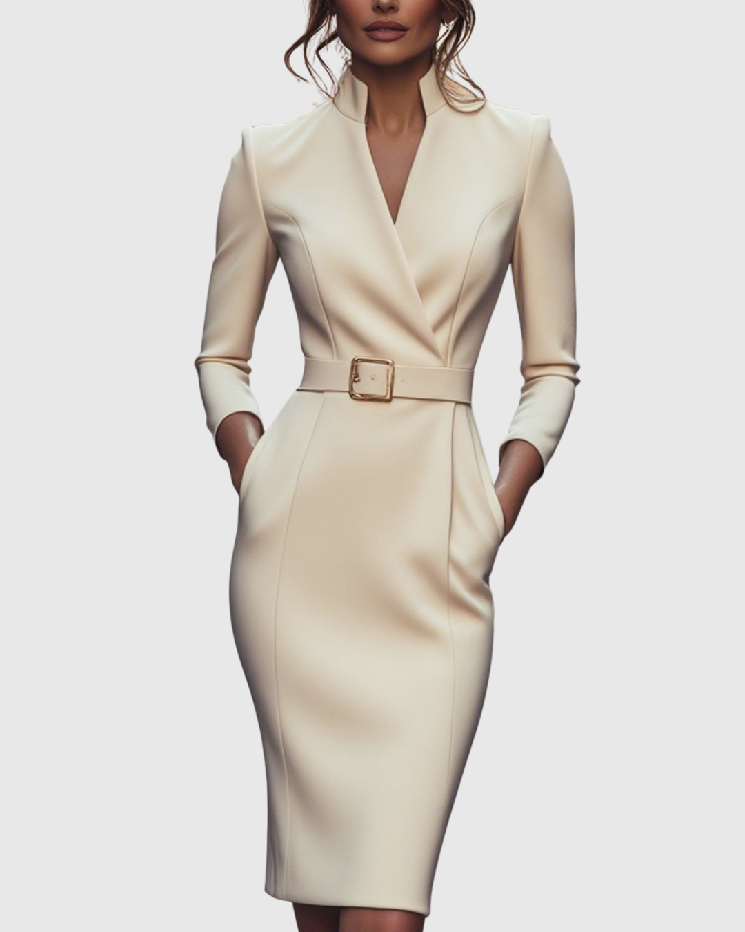 Elegantes Midikleid mit Wickelausschnitt für Damen - Vielseitig und Stilvoll