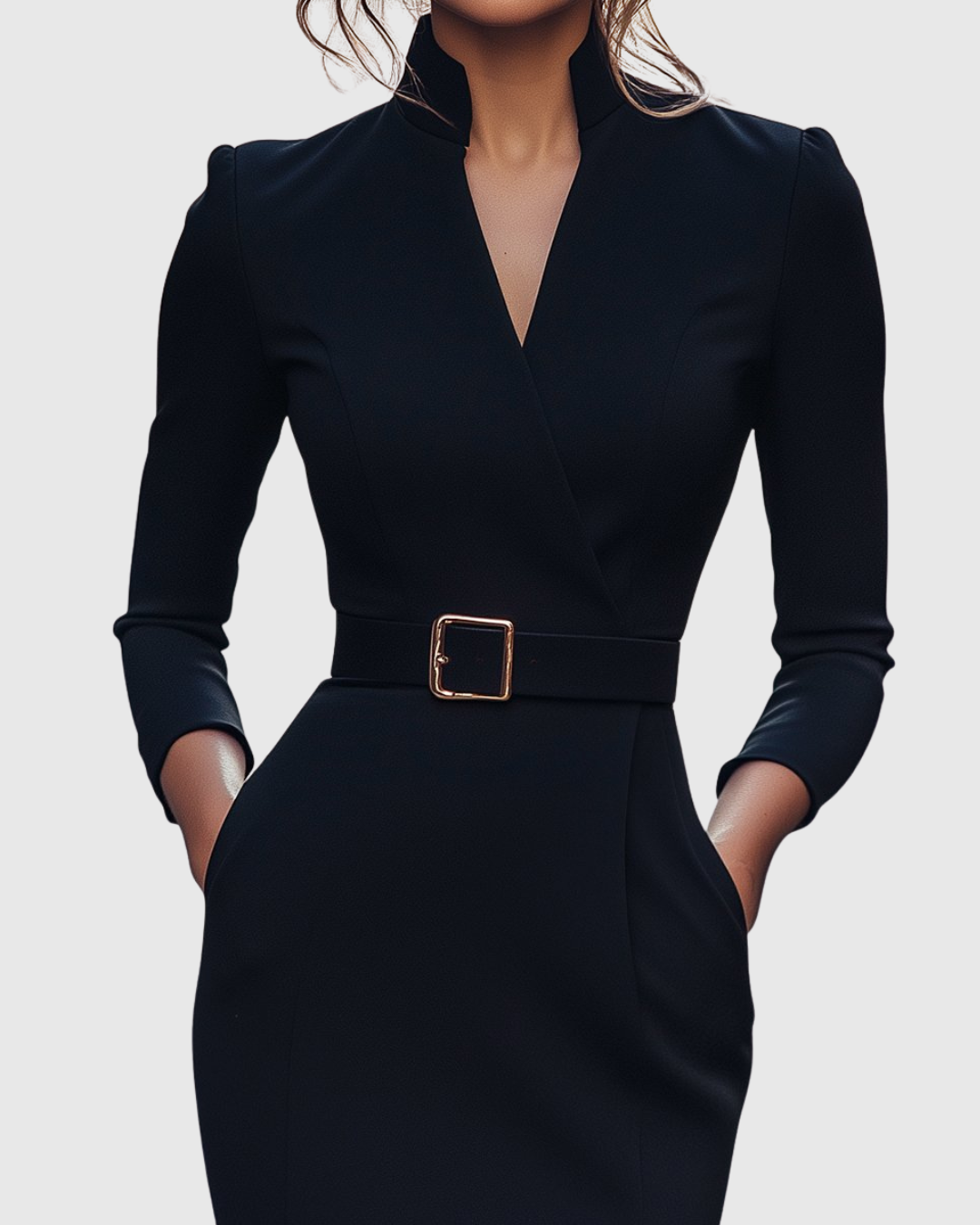 Elegantes Midikleid mit Wickelausschnitt für Damen - Vielseitig und Stilvoll