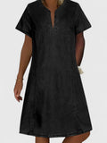 Elegantes Sommerkleid für Frauen | A-Linien-Silhouette mit V-Ausschnitt