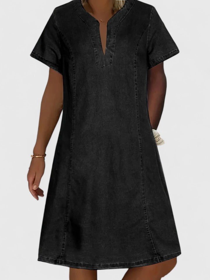 Elegantes Sommerkleid für Frauen | A-Linien-Silhouette mit V-Ausschnitt