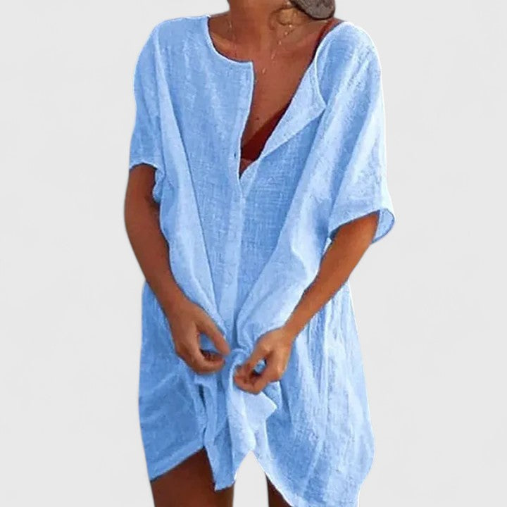 Elegantes Tunikakleid Damen – Sommerkleid für Jeden Anlass, Vielseitig und Schmeichelhaft, Perfekt für Warme Tage