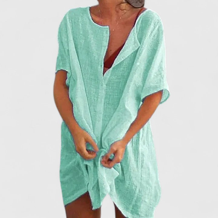 Elegantes Tunikakleid Damen – Sommerkleid für Jeden Anlass, Vielseitig und Schmeichelhaft, Perfekt für Warme Tage
