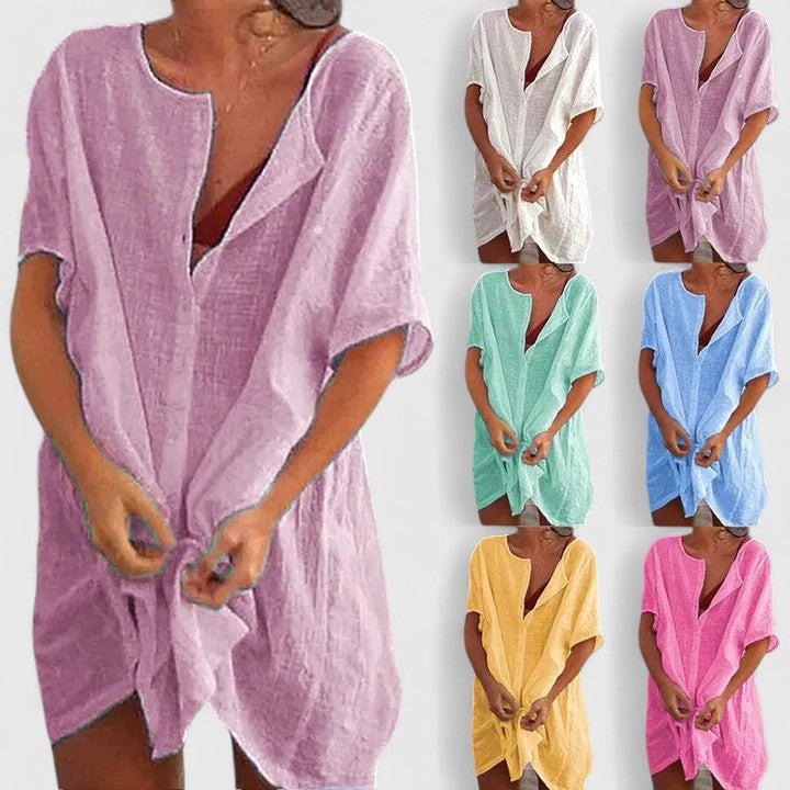 Elegantes Tunikakleid Damen – Sommerkleid für Jeden Anlass, Vielseitig und Schmeichelhaft, Perfekt für Warme Tage