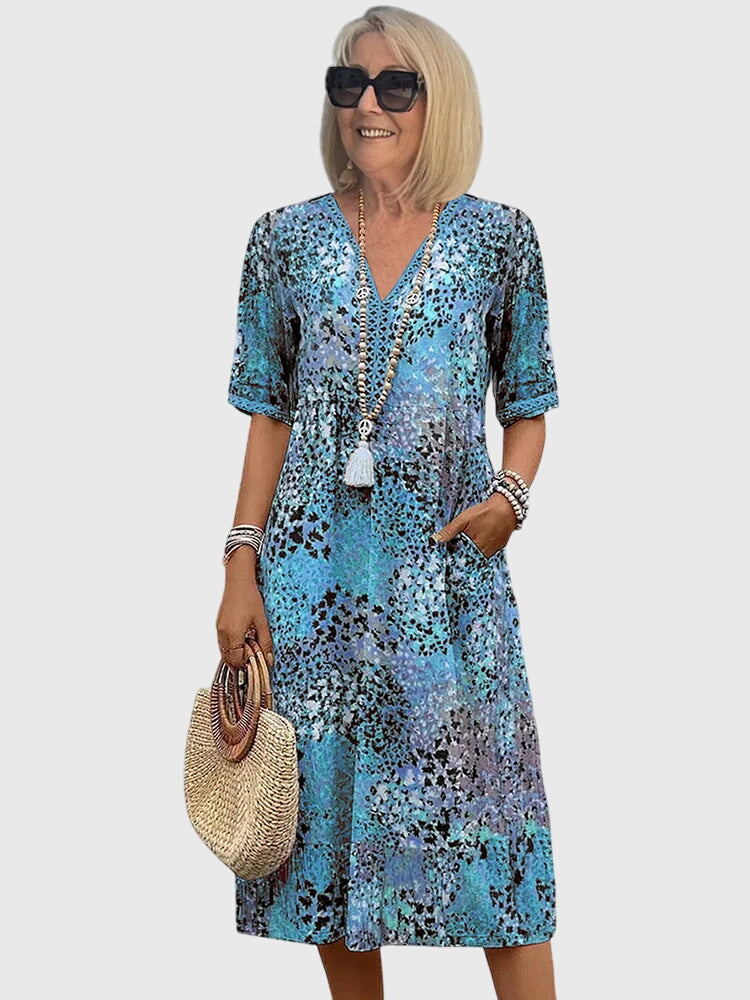 Elegantes florales Midikleid für Frauen - Perfekt für Sommeranlässe