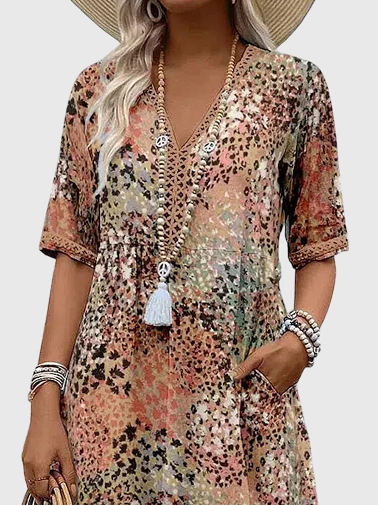 Elegantes florales Midikleid für Frauen - Perfekt für Sommeranlässe