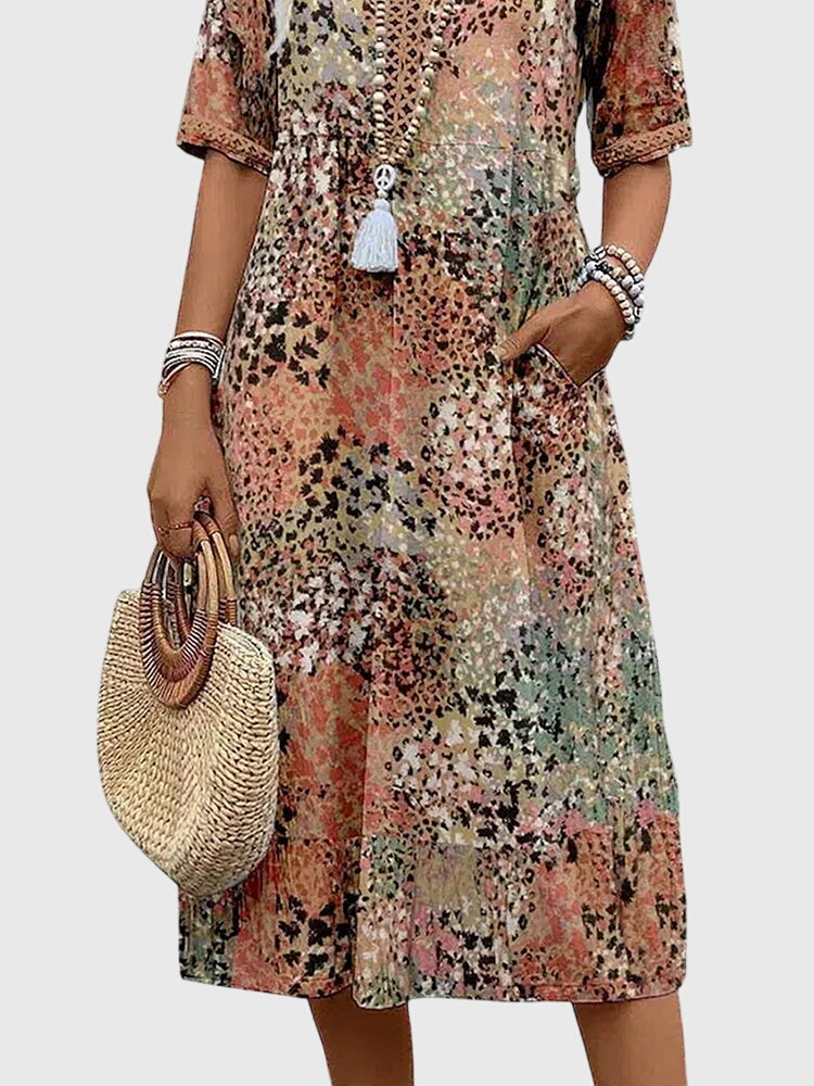 Elegantes florales Midikleid für Frauen - Perfekt für Sommeranlässe