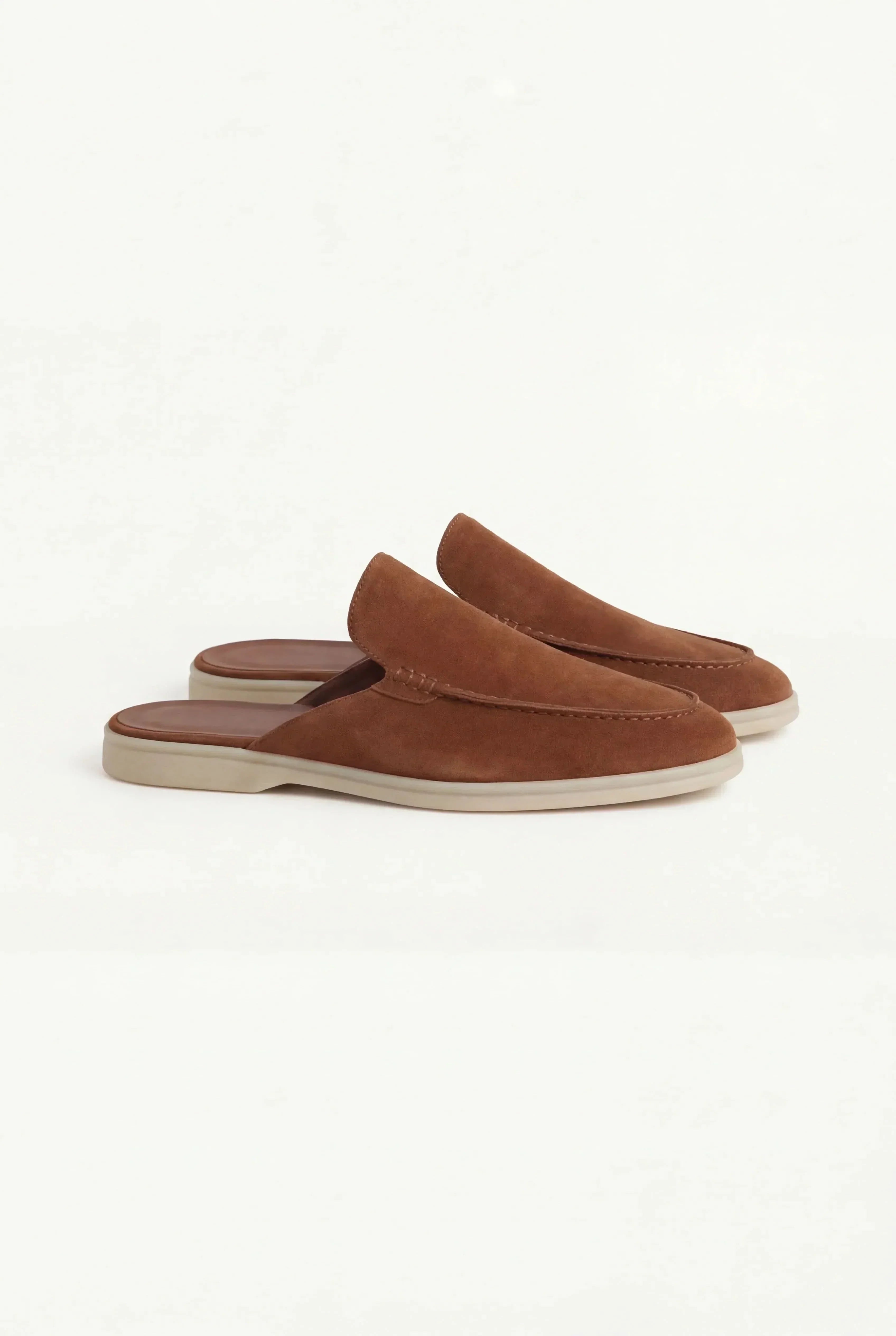 Bordeauxroter Veloursleder-Mule