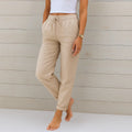 Emma | Damen Sommer Marlene Leinenhose mit sanftem Stretch