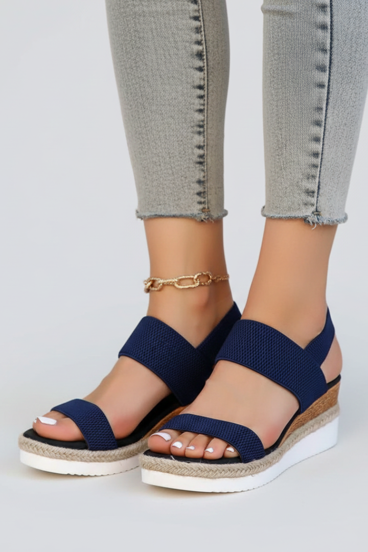Damen Erhöhte Sohle Stretch Sandalen