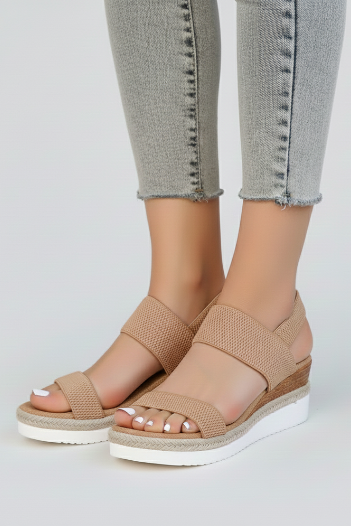 Damen Erhöhte Sohle Stretch Sandalen