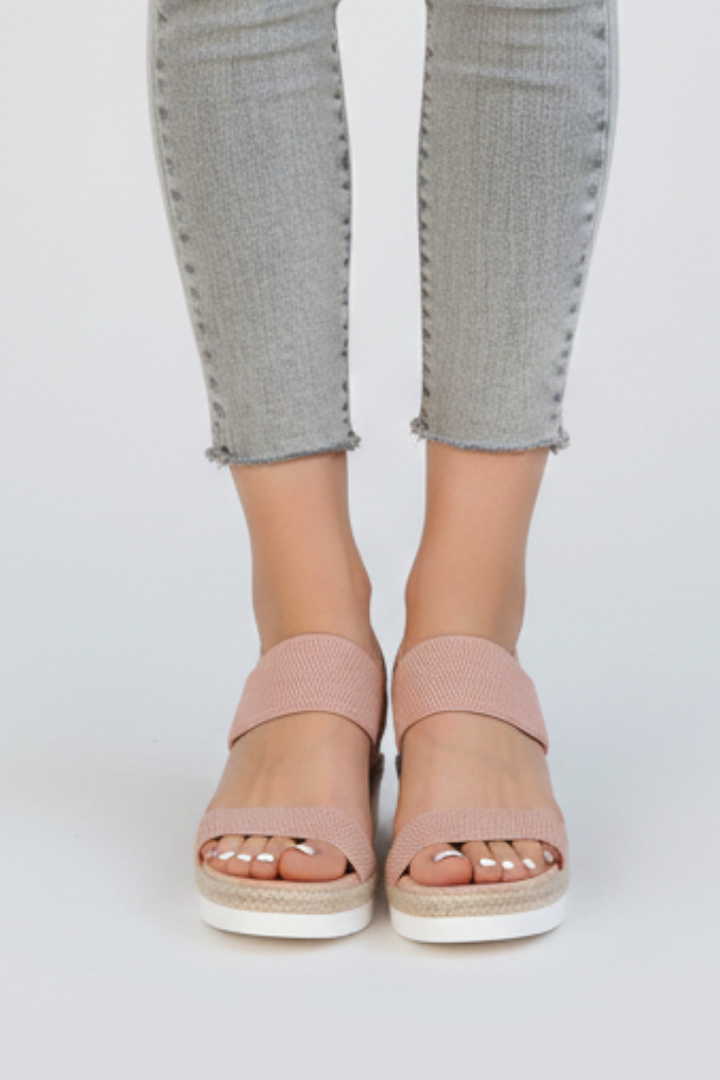Damen Erhöhte Sohle Stretch Sandalen