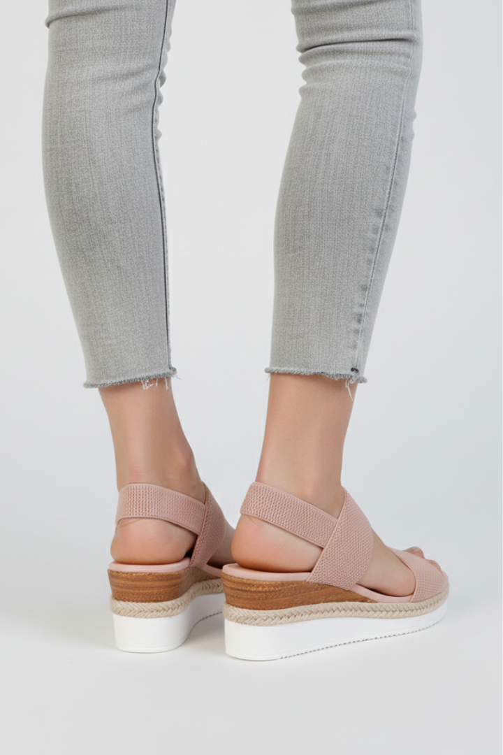 Damen Erhöhte Sohle Stretch Sandalen