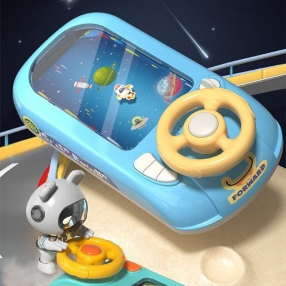 Fahrsimulator für Kinder – Lernlenkrad mit lustigen Geräuschen zum Lernen und Spielen