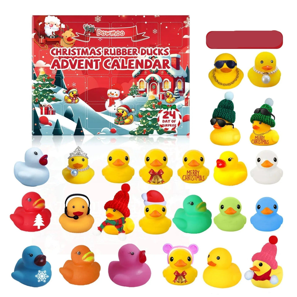 FestiveDuck | Fröhlicher Adventskalender mit Gummienten für Kinder – Weihnachtsspaß garantiert!