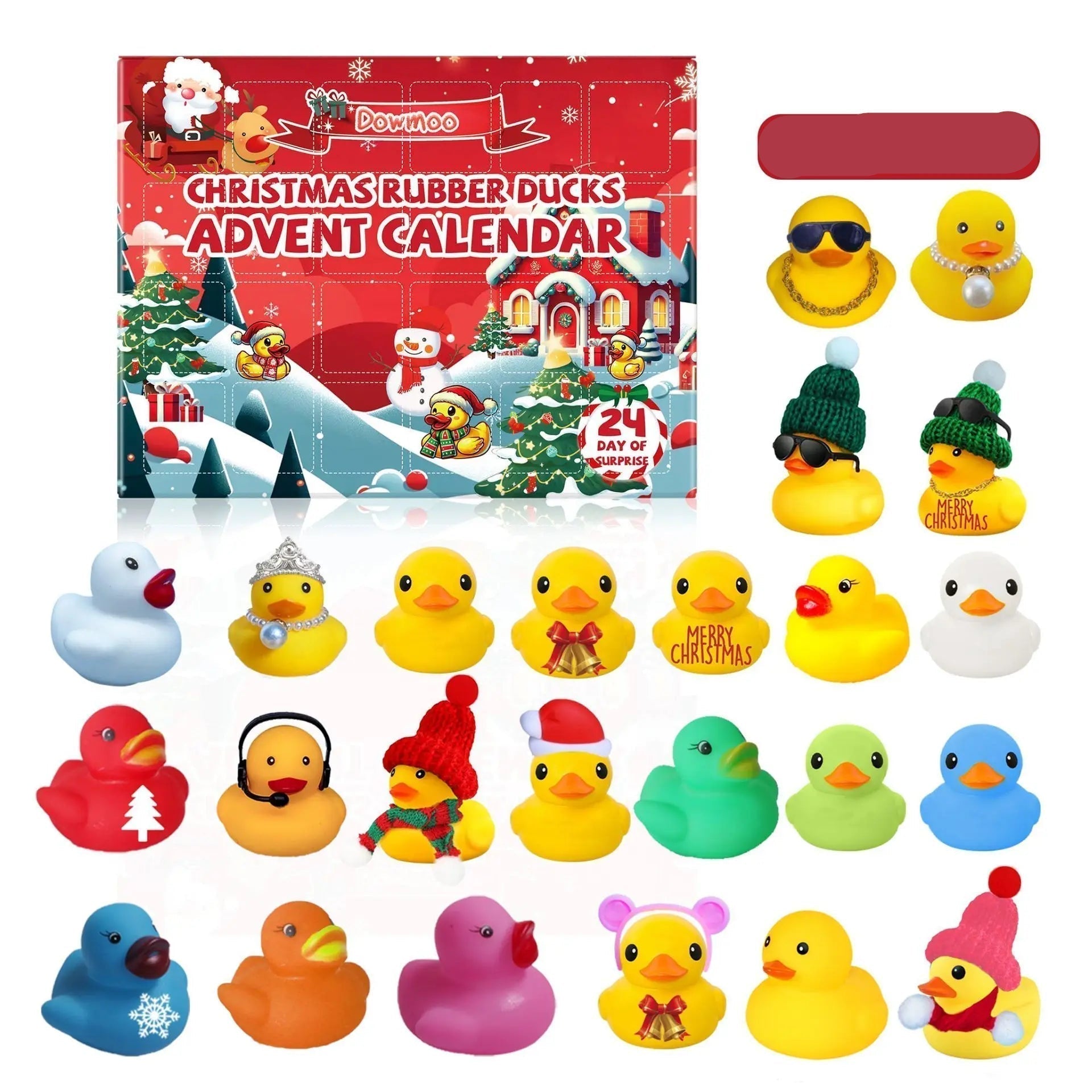 FestiveDuck | Fröhlicher Adventskalender mit Gummienten für Kinder – Weihnachtsspaß garantiert!