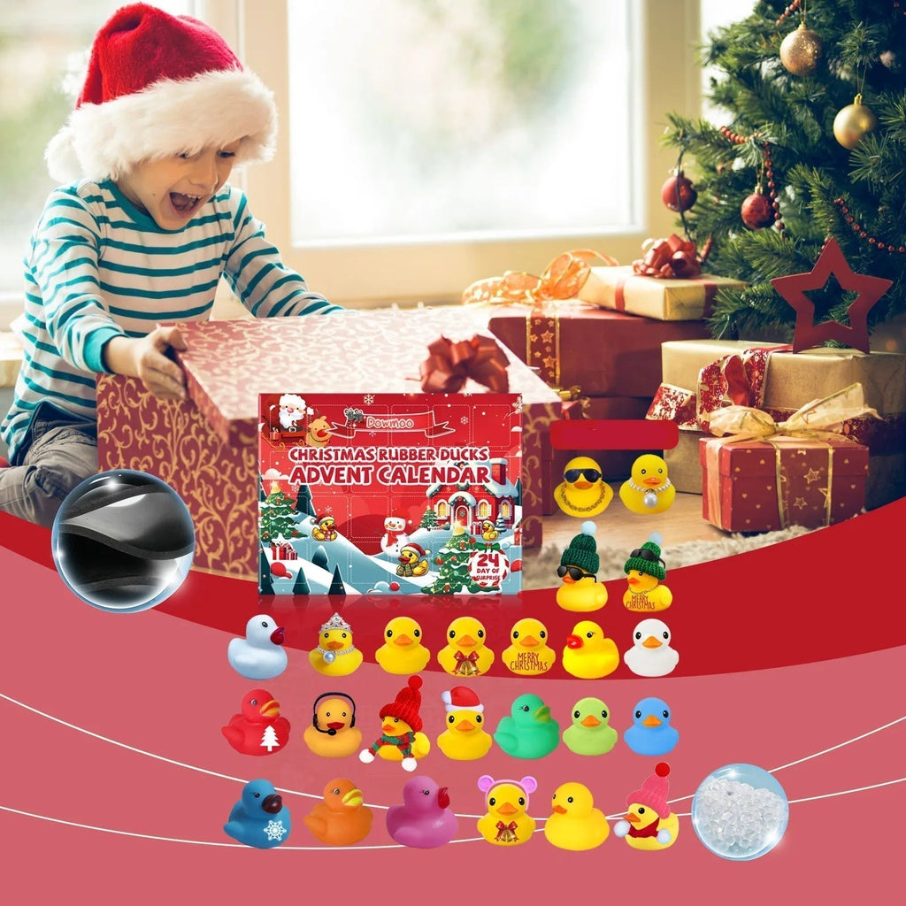 FestiveDuck | Fröhlicher Adventskalender mit Gummienten für Kinder – Weihnachtsspaß garantiert!