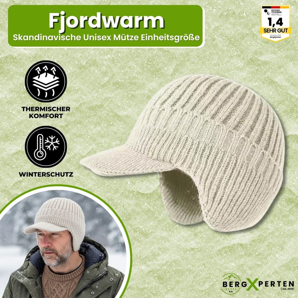 Fjordwarm / Skandinavische Wintermütze mit Ohrenschutz (Unisex-Einheitsgröße)