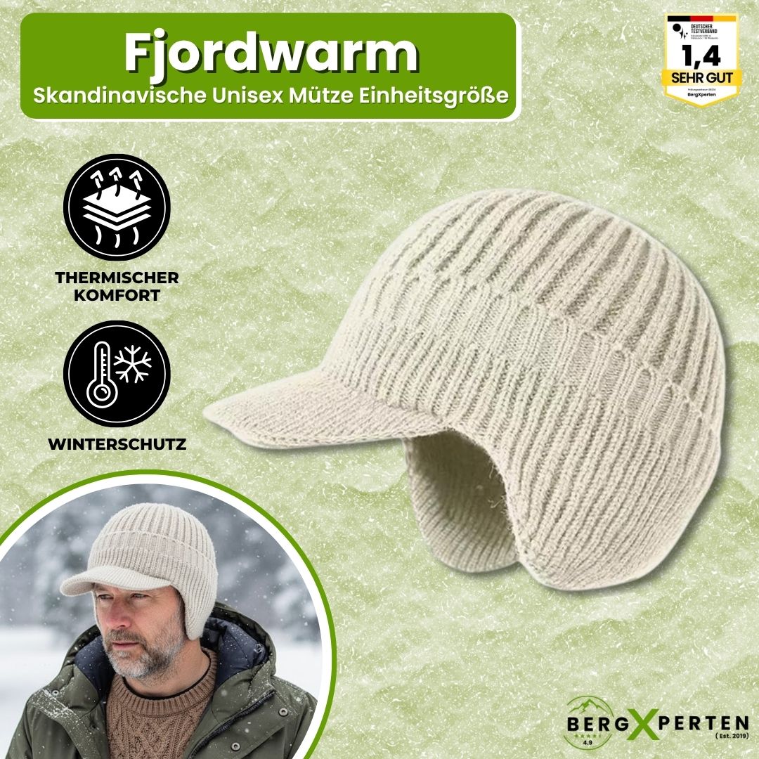 Fjordwarm / Skandinavische Wintermütze mit Ohrenschutz (Unisex-Einheitsgröße)