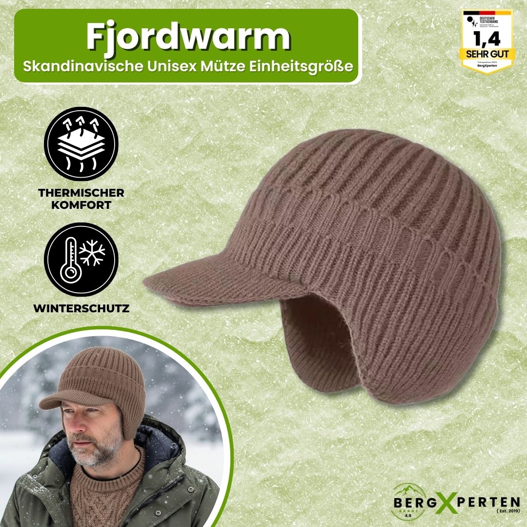 Fjordwarm / Skandinavische Wintermütze mit Ohrenschutz (Unisex-Einheitsgröße)