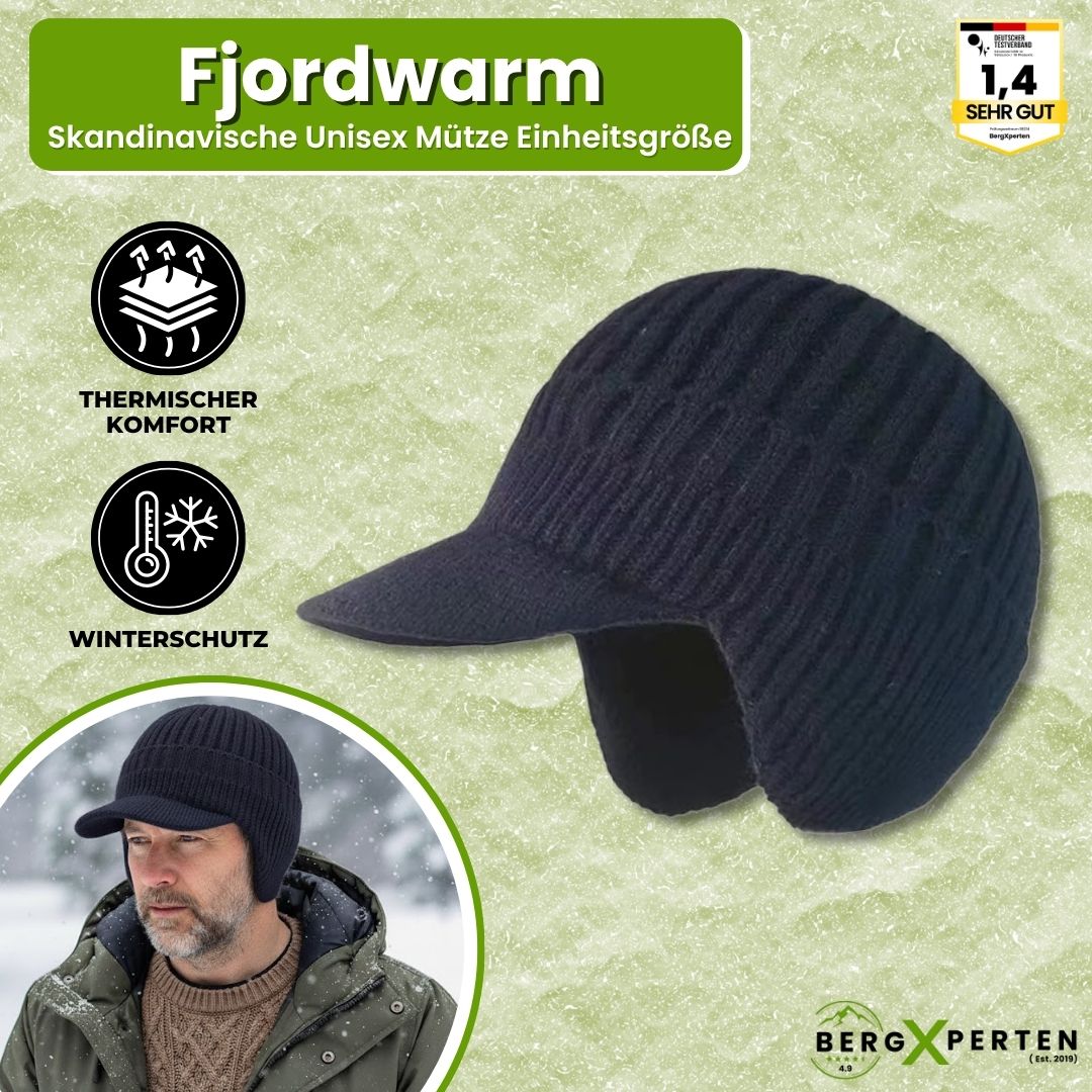 Fjordwarm / Skandinavische Wintermütze mit Ohrenschutz (Unisex-Einheitsgröße)