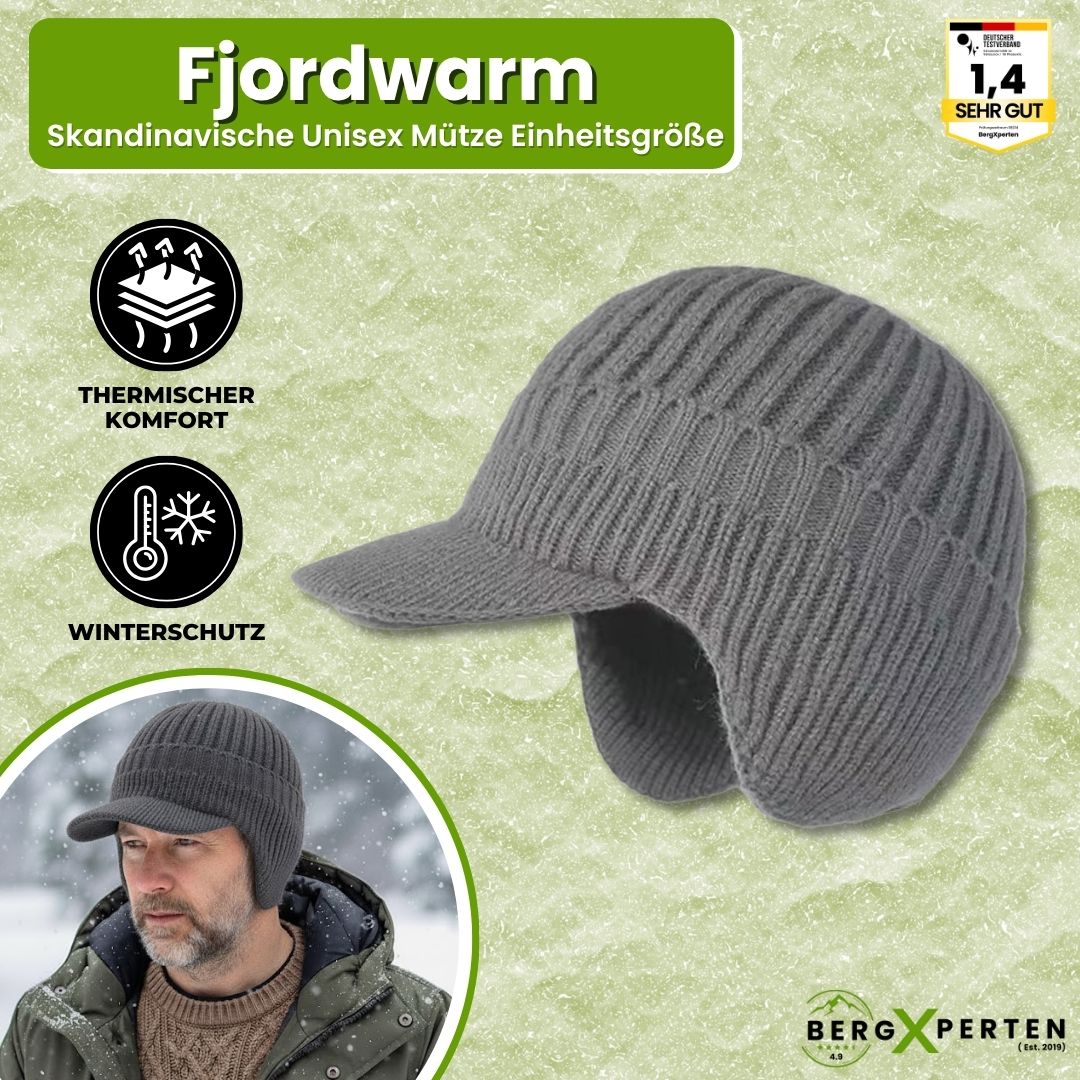 Fjordwarm / Skandinavische Wintermütze mit Ohrenschutz (Unisex-Einheitsgröße)