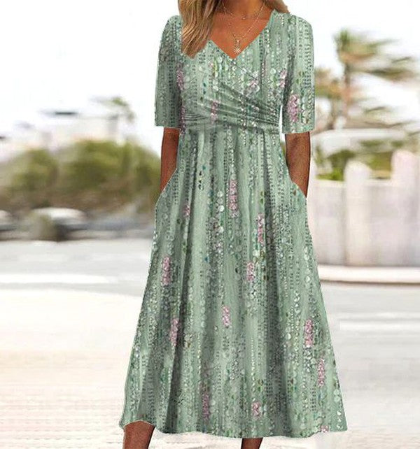 Florales Sommerkleid für Damen | Elegantes A-Linien Design für warme Tage
