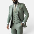 Dreiteiliger Anzug Slim Fit Langarm Reverskragen