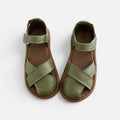 Orthopedic Sandalen Kreuzriemen Klettverschluss Kunstleder