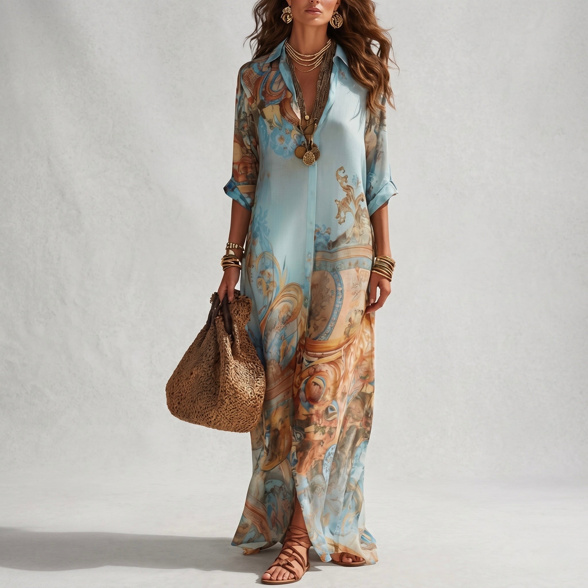 Sanny | Elegantes fließendes Sommerkleid