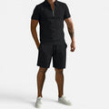 Freizeit Set Poloshirt Shorts Kurzarm Reißverschlusskragen