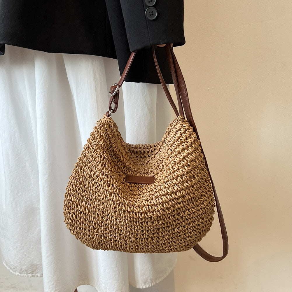 Geräumige und strapazierfähige Schultertasche im Boho-Stil für Damen