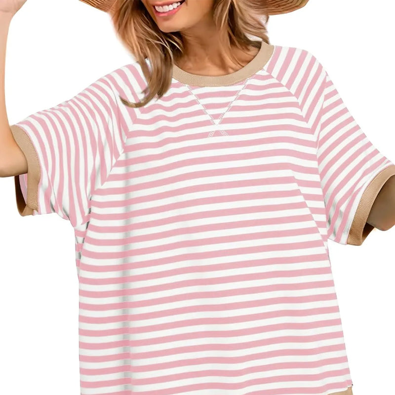 Gestreiftes T Shirt Damen | Oversized Fit & Retro-Style