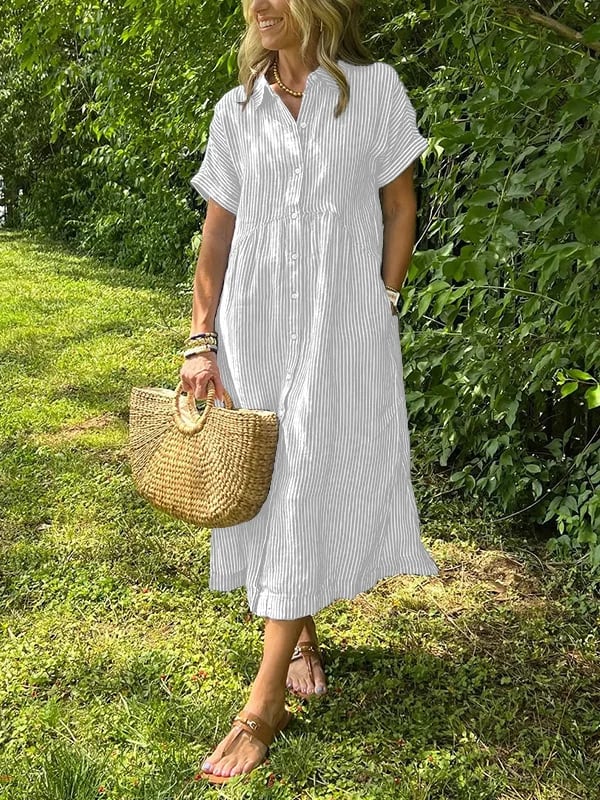 Gestreiftes Langarmhemd Damen – Elegantes, Luftiges Design für Sommer, Schmeichelhafte Passform, Vielseitig Kombinierbar