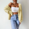 Strickjacke Damen | Flauschige Optik & V-Ausschnitt