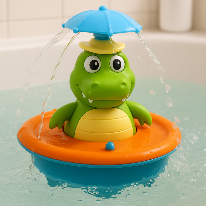 GlowGator | Leuchtendes, schwimmendes Krokodil-Badespielzeug für spannende Wasserspiele