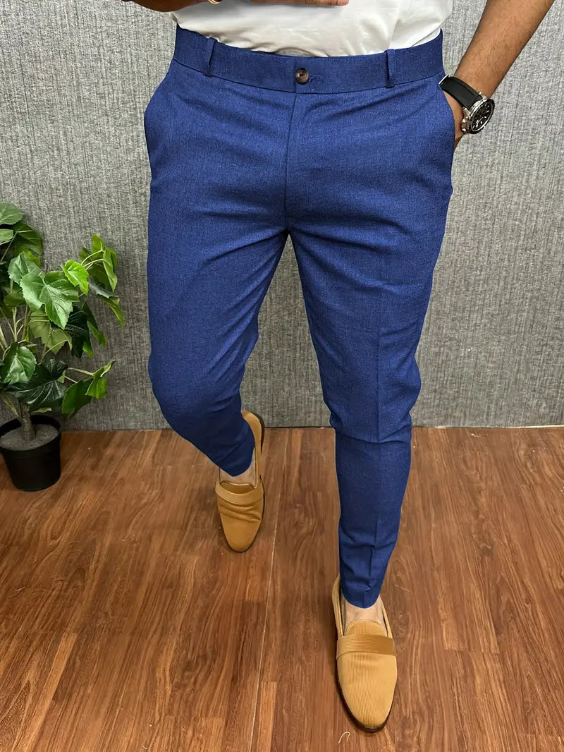 Herren Business Casual Slim-Fit Anzughose