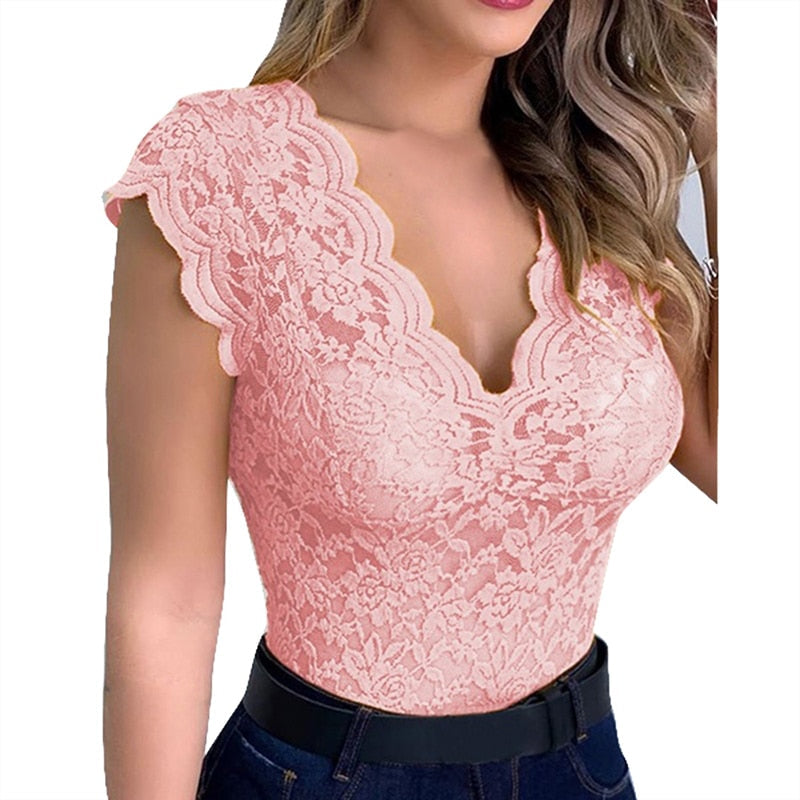 Damen Elegantes Sommer Bodysuit Top