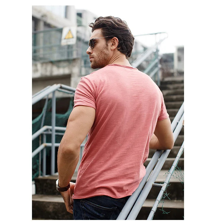 Herren Sommer Casual Kurzarm T-shirt