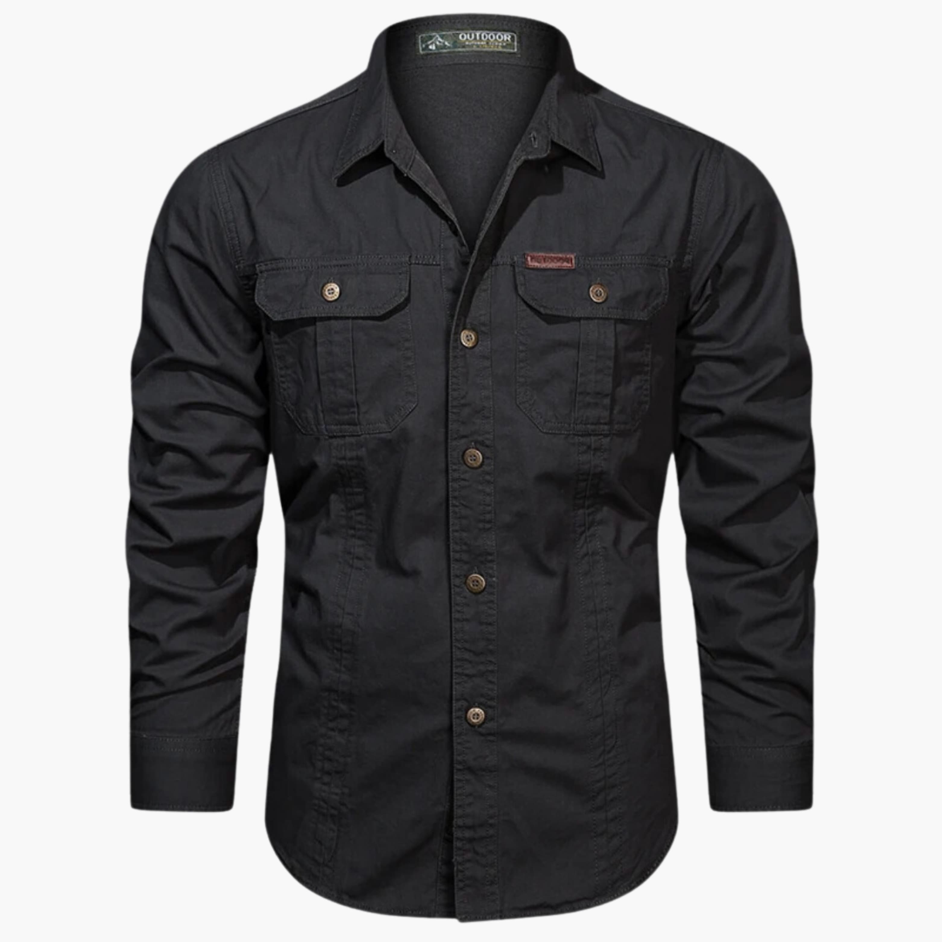 Hemd mit Brusttaschen Herren | Robuste Knopfleiste & Praktischer Stauraum