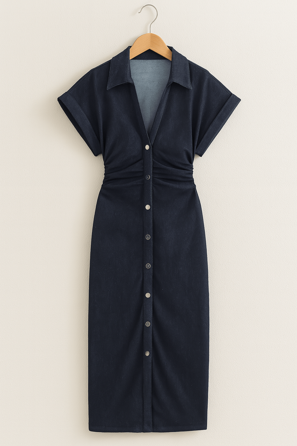 Hemdkleid Damen | Hemdkragen & Durchgehende Knopfleiste