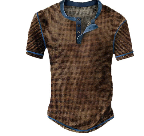 Henley Hemd Herren | Knopfleiste & Sportlicher Stehkragen