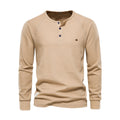Henley Shirt Herren | Langarm mit Knopfleiste