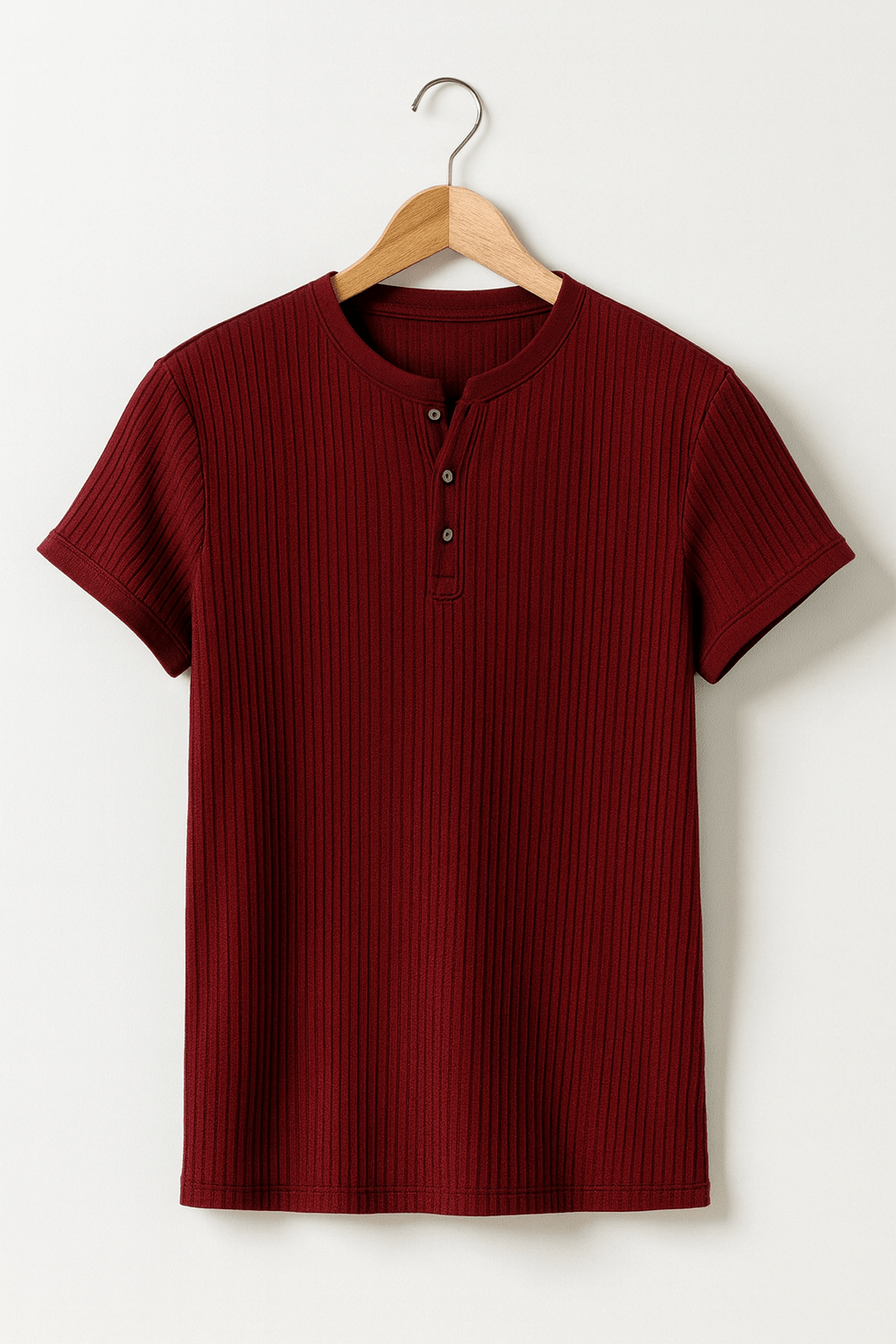 Henley Shirt Herren | Rippstruktur & Perfekter Sitz