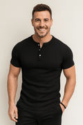 Henley Shirt Herren | Rippstruktur & Perfekter Sitz