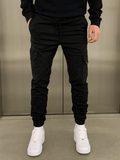 RENALDO / HERREN LANGE CARGOHOSEN MIT KNOTEN UND ENGEM DESIGN