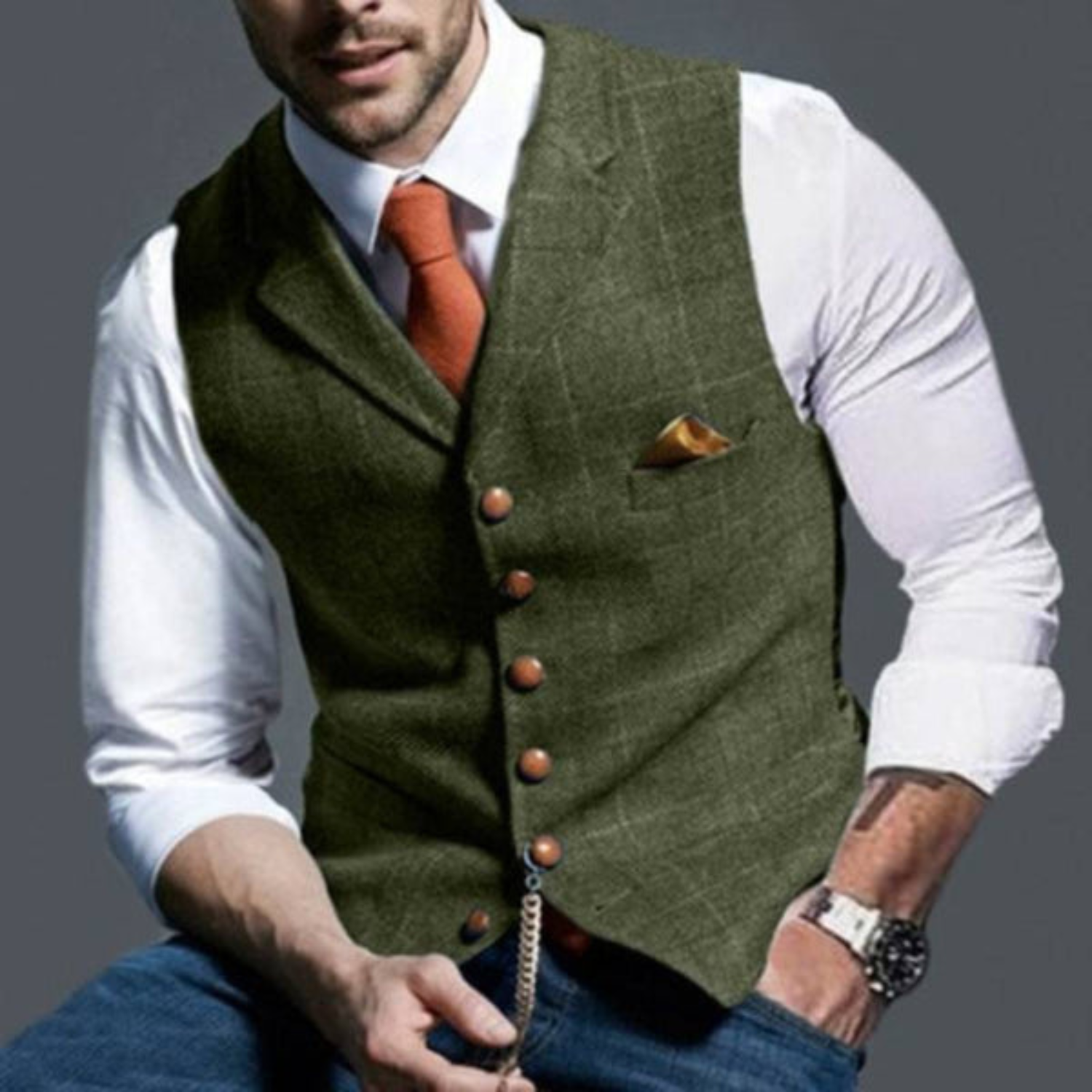 Herren Weste Klassisch | Knopfverschluss & Elegante Silhouette