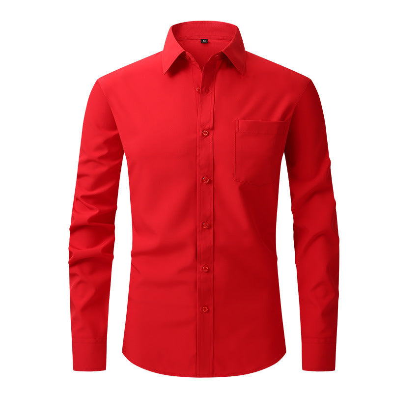 Herren Business Hemd Langarm mit Knopfverschluss